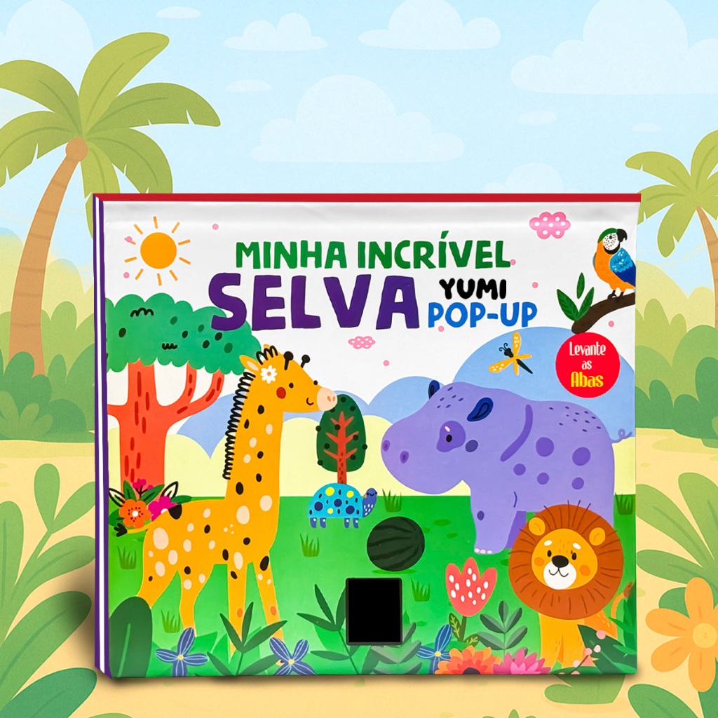 Livro Infantil Do Bebê Minha Incrível Selva Animais Pop-up 3d - Levante As Abas Primeiras Palavras