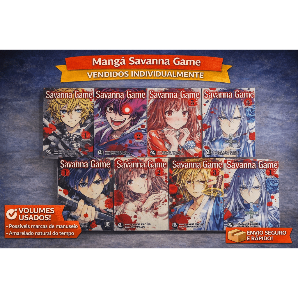 Savanna Game - Mangá JBC - Veja Disponibilidade!