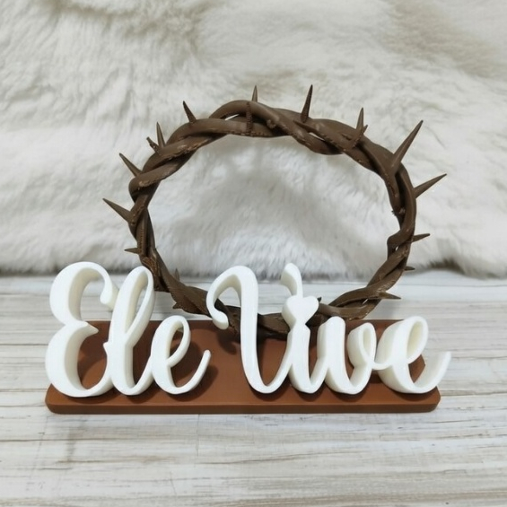 Troféu Celebração Ele Vive Cristão - Decoração Gospel - Símbolo de Fé Decorativo em Oferta na Shopee