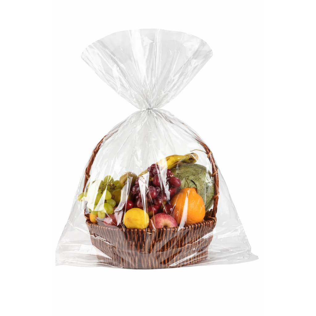 Kit Sacos Celofane Transparente 45x60 Brilhante p/ Cesta Presente 25 - 50 -100un em Oferta na Shopee