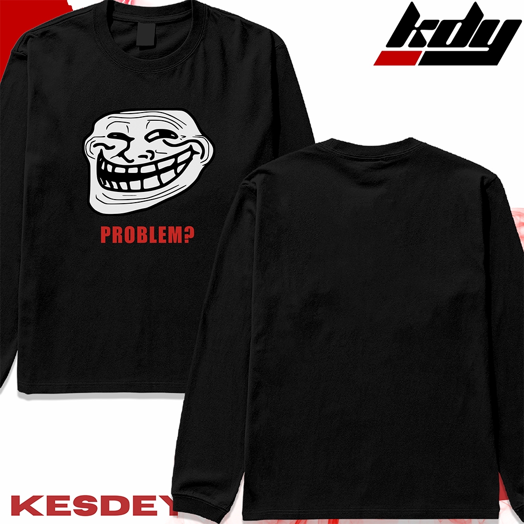 MOLETOM GOLA REDONDA CARECA UNISSEX PERSONALIZADO STREETWEAR TROLL PROBLEM