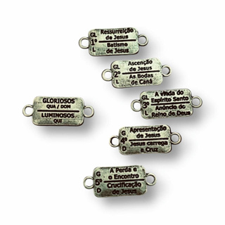 Kit contemplações dos Mistérios - Plaquinhas para Pai Nosso Terço Mariano Contemplativo em Oferta na Shopee