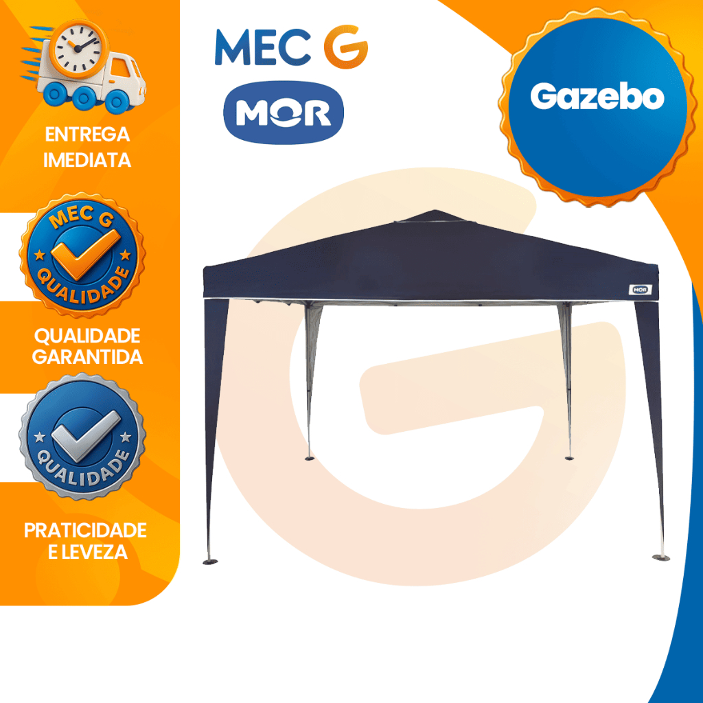 Tenda Gazebo Articulado 3x3 Sanfonado Mor Azul X-flex Oxford Com Proteção Solar Barraca de Praia