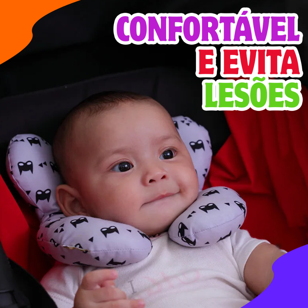 Almofada Infantil Pescoço Bebe Conforto Apoio de Pescoço Confortável — imagem 2 de 2
