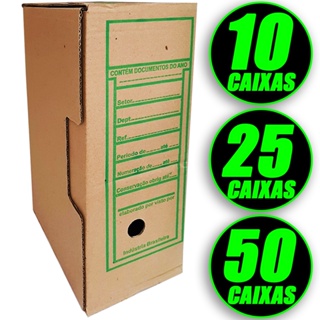 Caixa Arquivo Morto Organização Registros Escritório Empresa 10 25 50 Caixas em Oferta na Shopee