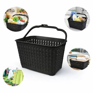 Cesto Com Alça organiza Prendedor de Roupas Lavanderia Preto em Oferta na Shopee