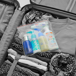 Saco Transparente Zip lock Viagem Internacional Líquidos Aeroporto 20x20 em Oferta na Shopee