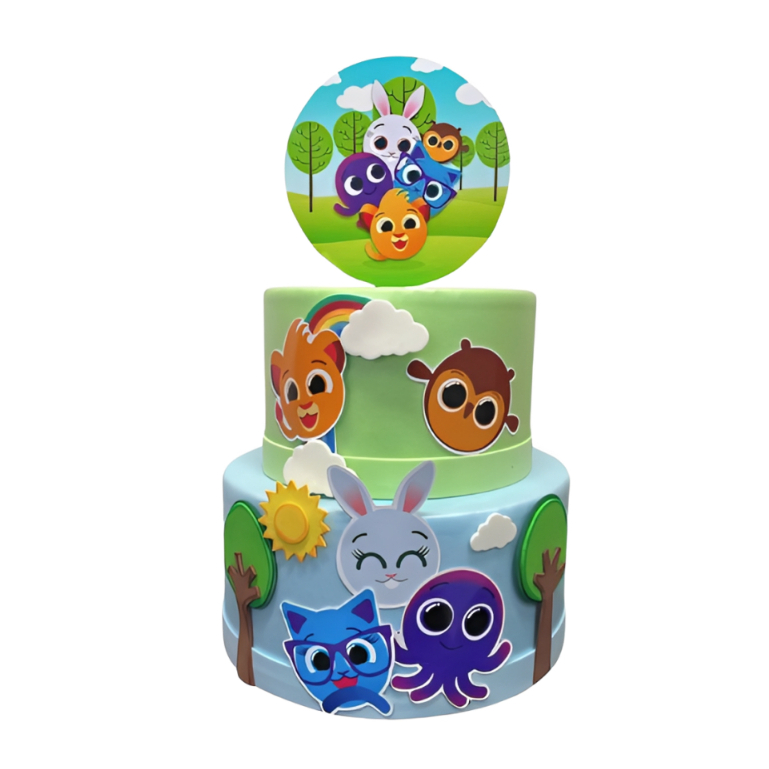 Bolo Fake Bolofofos em EVA Decoração Festa Infantil, Tema Bolofofos