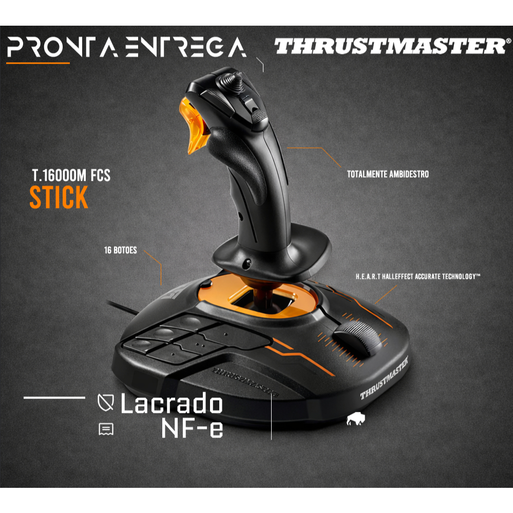 Joystick Thrustmaster T.16000M FCS Flight Stick 16 botões