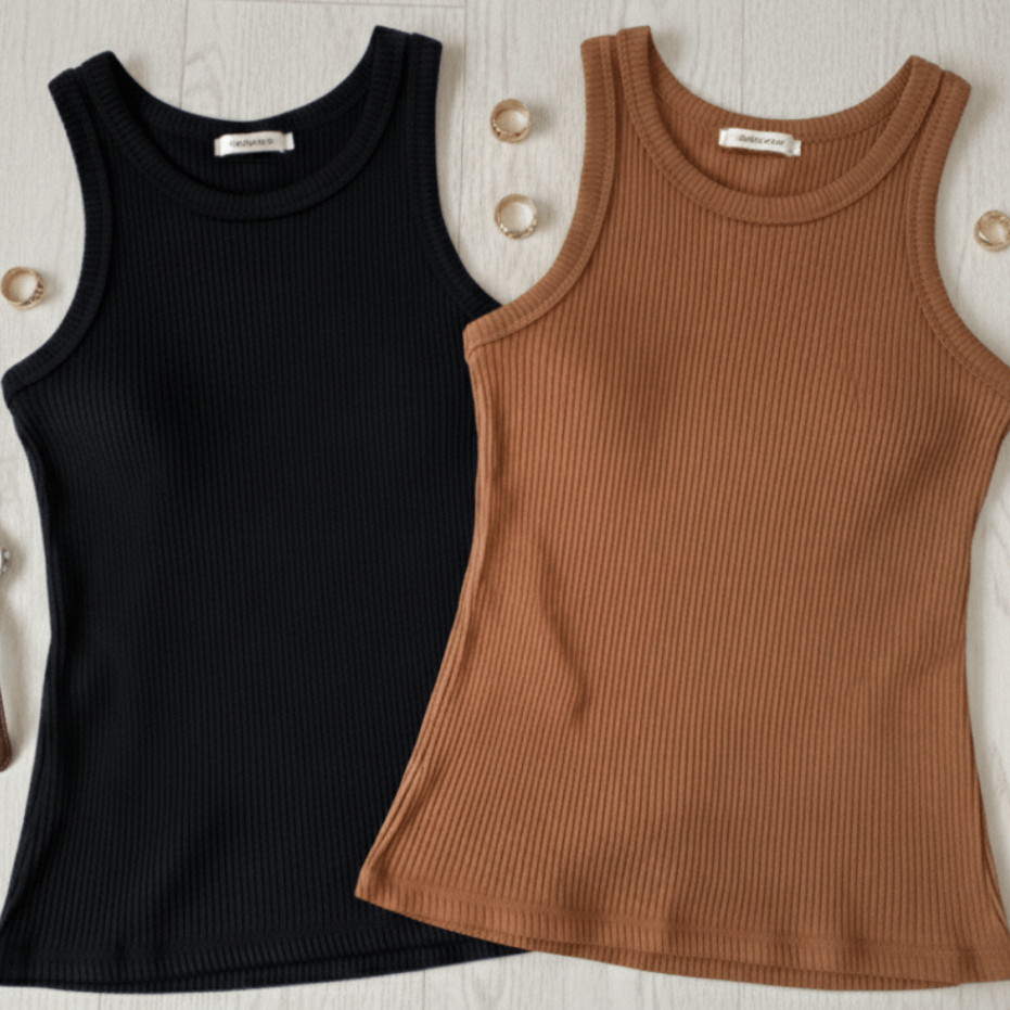 Kit 2 Regata Feminina Ribana Macias Canelada Conforto e Estilo Para Dias de Verão e Calor Extremo em Oferta na Shopee