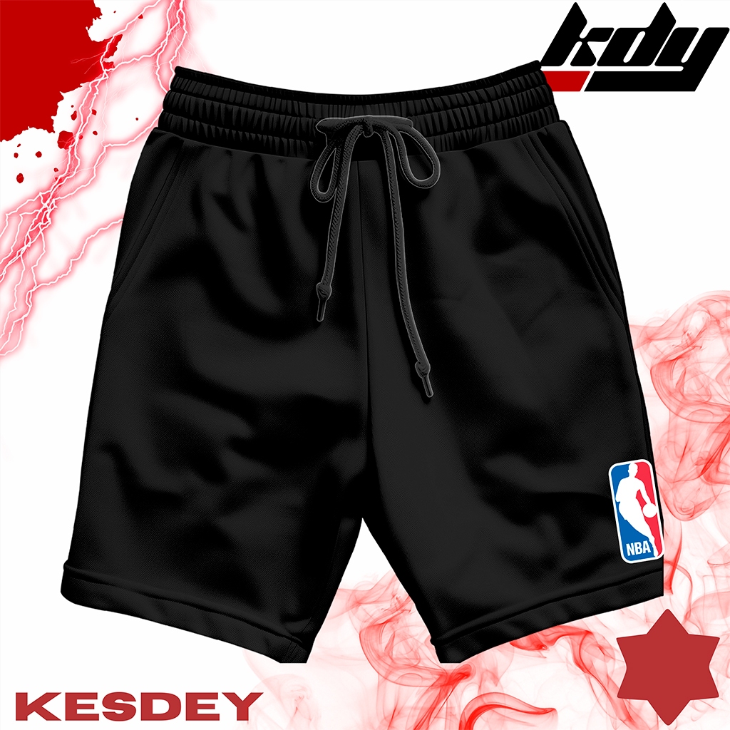 Shorts Masculina Bermuda Estilo Mauricinho Leve Slim com Bolso Lateral Estampa NBA
