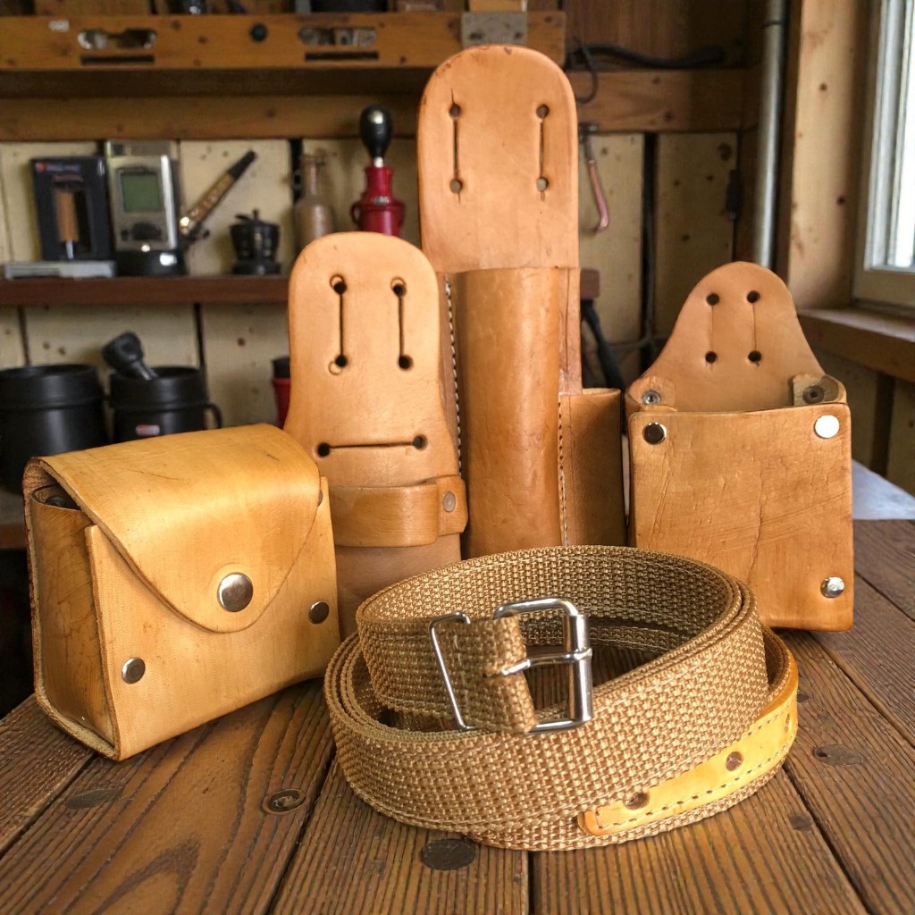 Kit Carpinteiro com Cinturão + Porta Martelo Trena Lápis Pregos
