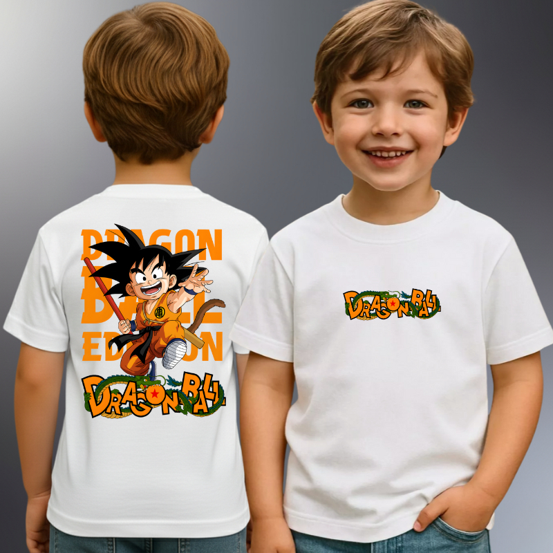 Camiseta Dragon Ball Z Infantil Naruto Camisa Masculina 100% Algodão Menino em Oferta na Shopee
