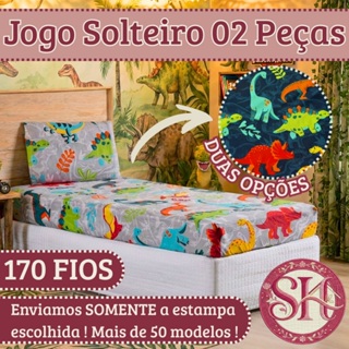 Jogo De Lençol Virol Cama De Solteiro 2 Peças Estampado Infantil em Oferta na Shopee
