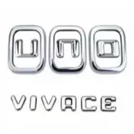 Kit Emblema Letreiro Uno + Vivace 2 Peças
