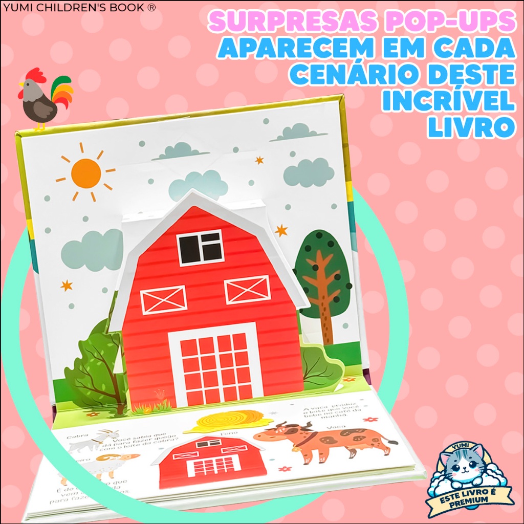 Coleção Livro Fofinho Infantil para Bebê Meus Incríveis Pop-ups 3d - Levante As Abas Primeiras Palavras · foto 2