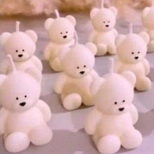 Mini Velas em formato de Ursinho Chá de Bebê, Nascimento, Maternidade. em Oferta na Shopee