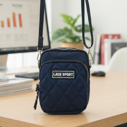 Bolsa Transversal Lace Sport Matelassê Compacta com Zíper