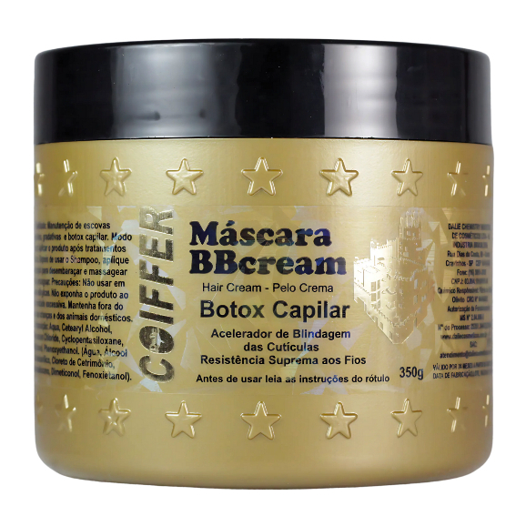MÁSCARA BBCREAM COIFFER 350G (produto utilizado no pós tratamento de técnicas gradativas)