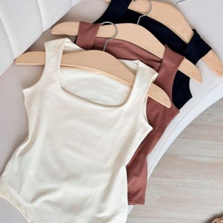 Body Feminino Regata Alças Grossas Decote Quadrado Suplex Liso Dia Noite Caimento Perfeito em Oferta na Shopee