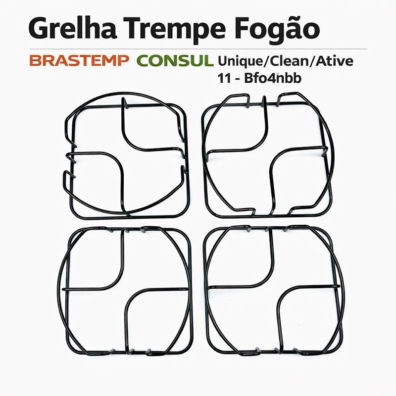 04 Trempe Grelha Fogão Brastemp Consul Unique/Clean/Ative 11