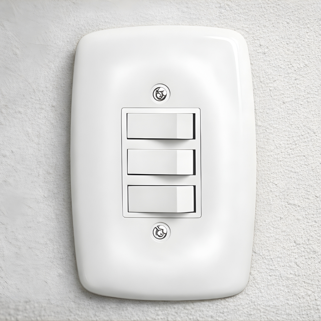 Interruptor 3 Teclas Simples Branco Pluzie 3205 Ideale
