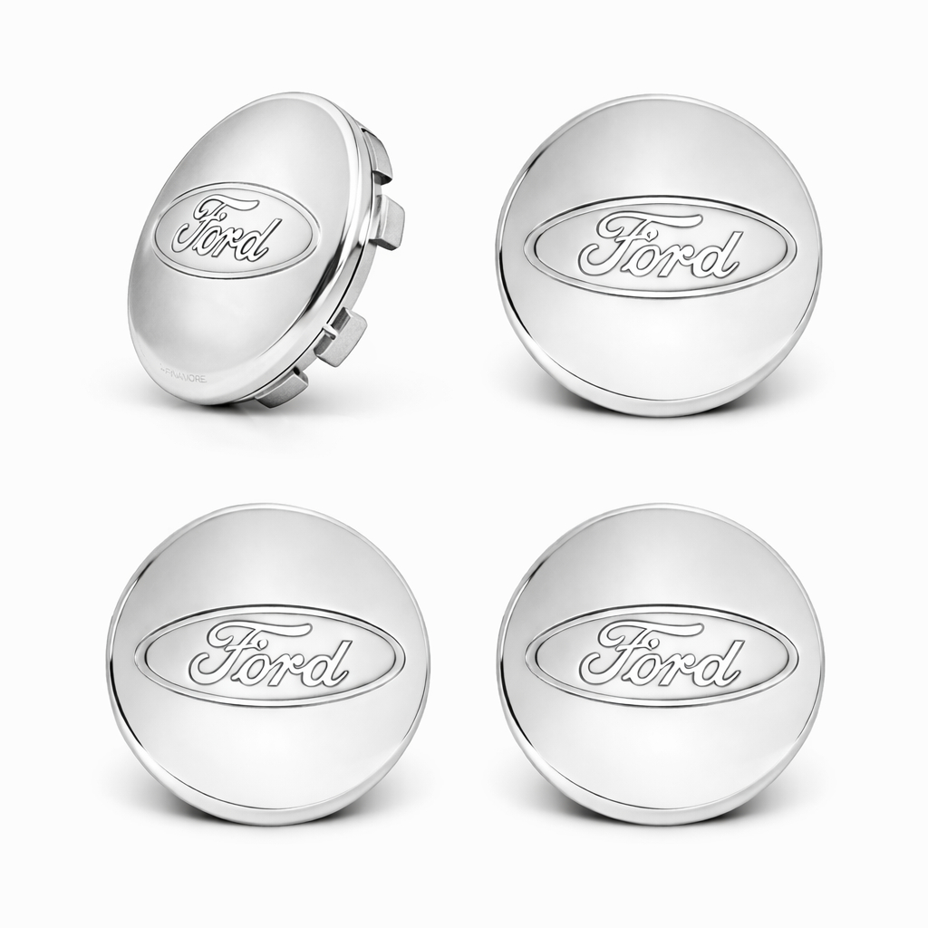 Kit 4 Calota Tampa Meio Roda Ford Fiesta Focus Cromada 89/08