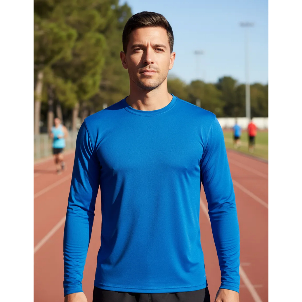 Camiseta Masculina Térmica Proteção Solar UV  50+ Praia Treino Academia Tshirt Praia Esporte Dry Fit Manga Longa Fitness