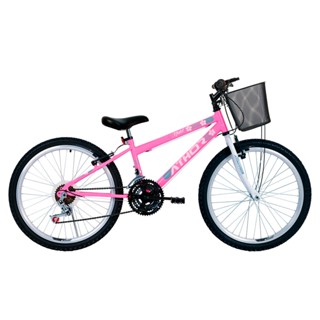 Bicicleta Aro 24 Feminina Athor Model 18 Marchas Com Cesta em Oferta na Shopee
