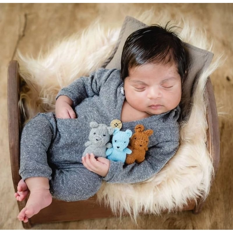 ✨ Mini Ursinho em Tricô | Prop para Fotografia Newborn ✨