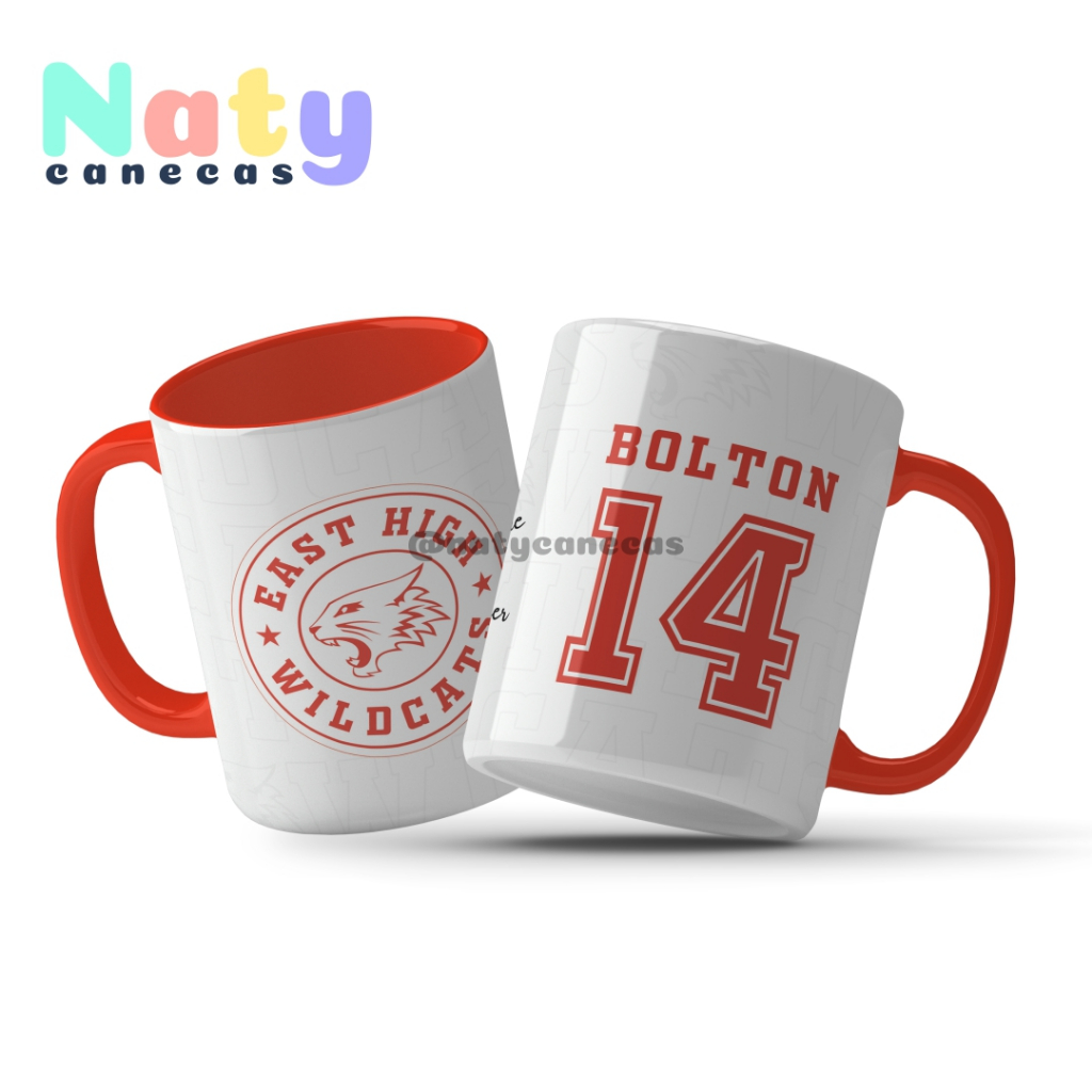 Caneca Personalizada com Nome e Numero Wildcats High School Musical