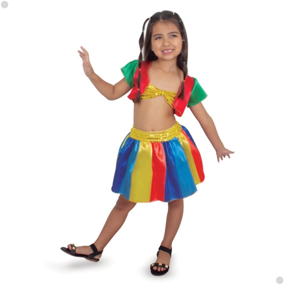Fantasia Infantil Frevo Carnaval - Saia Curta E Top - Brink Model em Oferta na Shopee