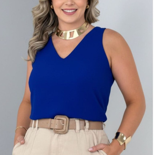 Blusa Feminina Regata Duna Com Alça Larga Grossa Blusinha Básica Tendência em Oferta na Shopee