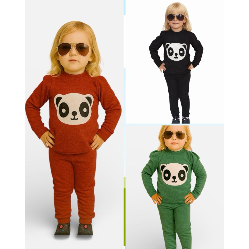 Conjunto Infantil com Blusa Manga Princesa Bufante e Calça – Conforto e Charme para as Pequenas ideal pra frio e verao