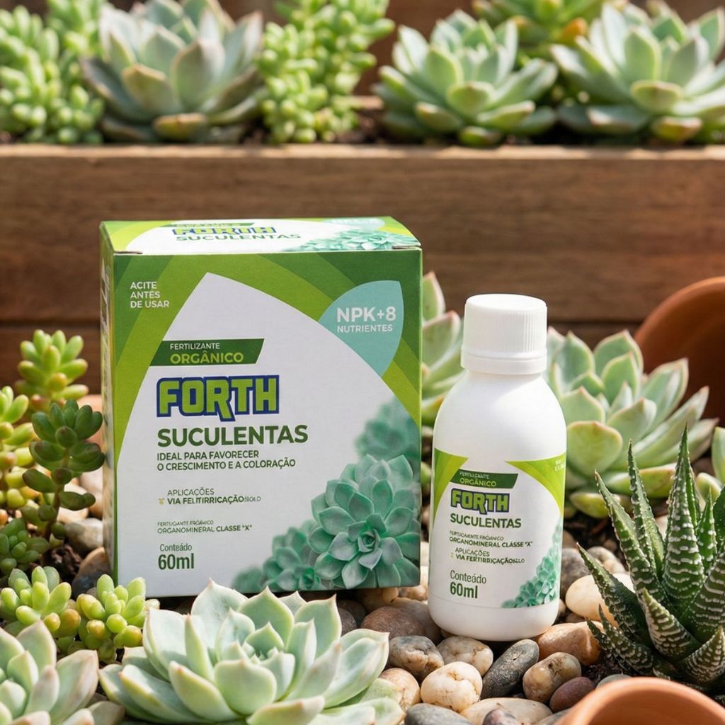 Fertilizante Orgânico Forth Suculentas 60 Ml garante nutrição e beleza para cactos e suculentas!1