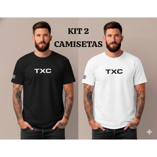Kit 2 Camisetas Masculina tx Country Texas Rodeio Farm 100% Algodão em Oferta na Shopee