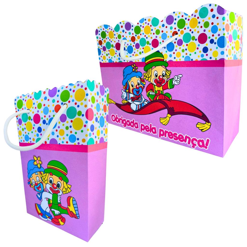 Sacolinha Personalizada Patati Patata Rosa Sacolinhas Lembrancinha de Aniversário Infantil Sacolas Bolsinha Bolsa