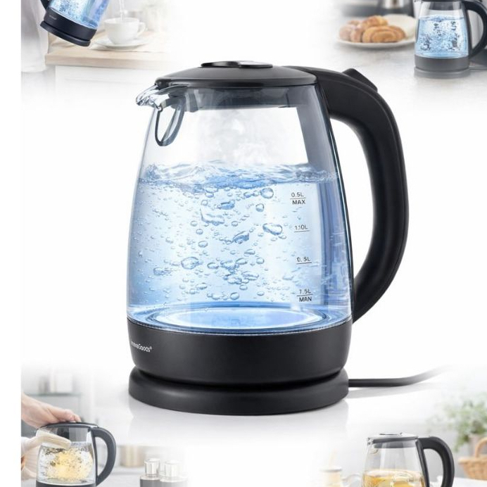 Chaleira Elétrica Jarra 1.8L Café Chá Inox 110v Vidro em Oferta na Shopee