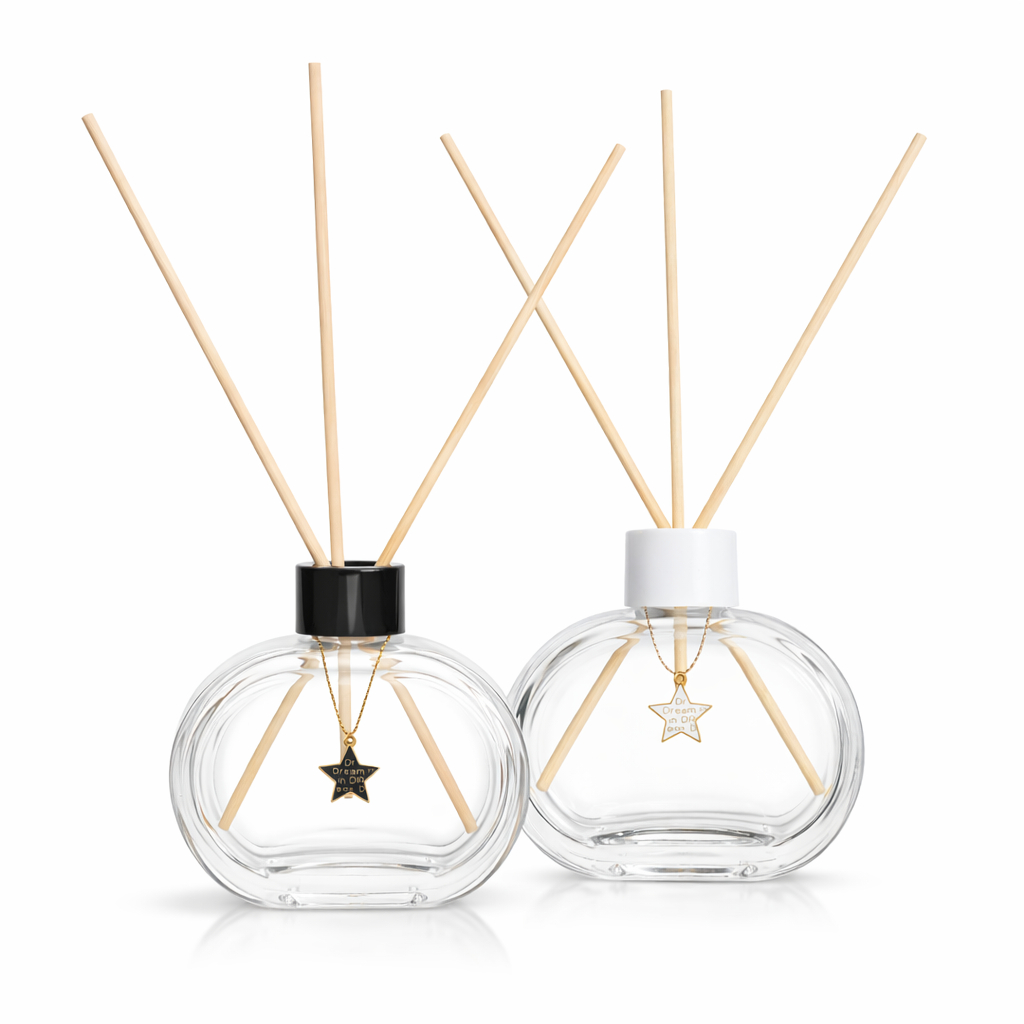 Kit Star Difusor de Ambiente Vidro 150ml 3 Varetas Aromatizador Elegante para Casa e Escritório