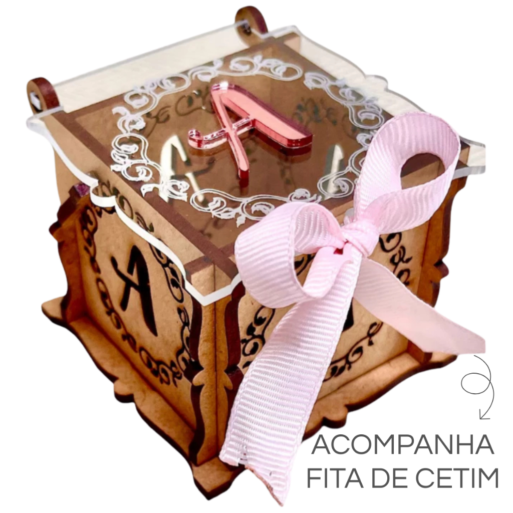 Kit 20 Caixa Lembrancinha Personalizada Chá de Bebê Aniversário Chá Revelação Batizado Debutante