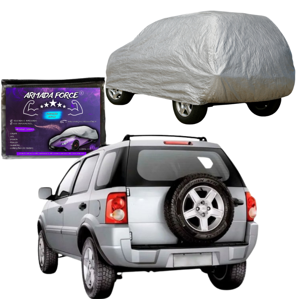 Capa De Cobrir Carro EcoSport 2003 a 2011 Sem Forro 100% Impermeável Proteção Automotiva Sol e Chuva em Oferta na Shopee