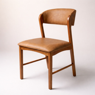 Cadeira Para Mesa De Jantar 100% Madeira Corino Concha Estofada Resistente em Oferta na Shopee