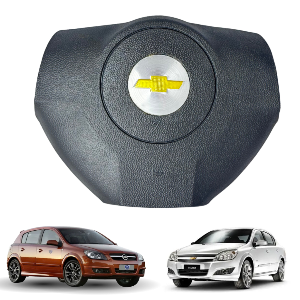 Tampa Buzina Sem Air Bag Vectra 2008 á 2011 Tampa De Volante Vectra Emblema Dourado GM