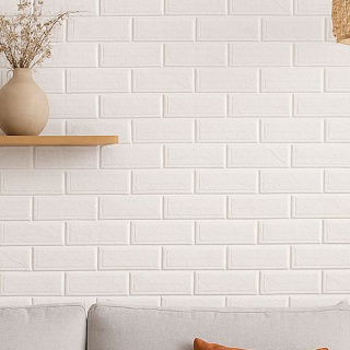 Kit Até 20 Peças Placa 3d Tijolinho Branco Auto Adesiva 70x38cm- ENVIO IMEDIATO em Oferta na Shopee