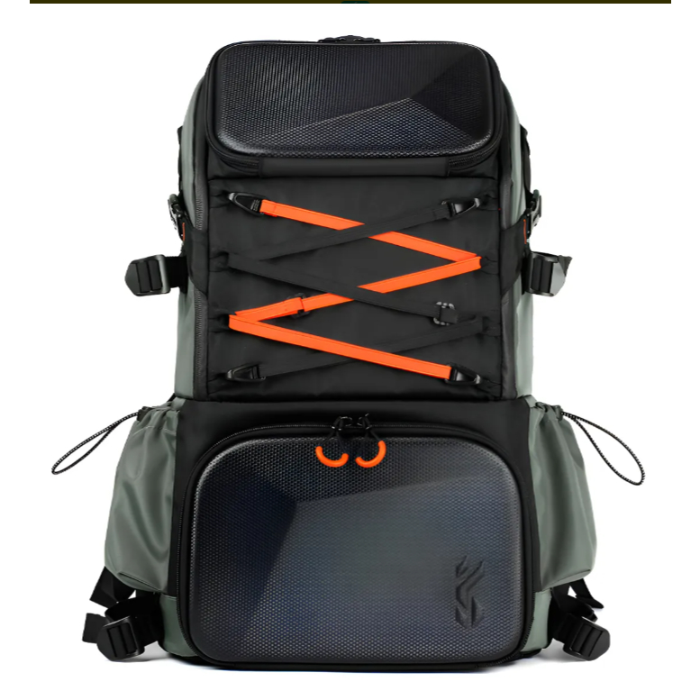 Mochila K&f Concept 32l De Carbono Com Bolsa Preta