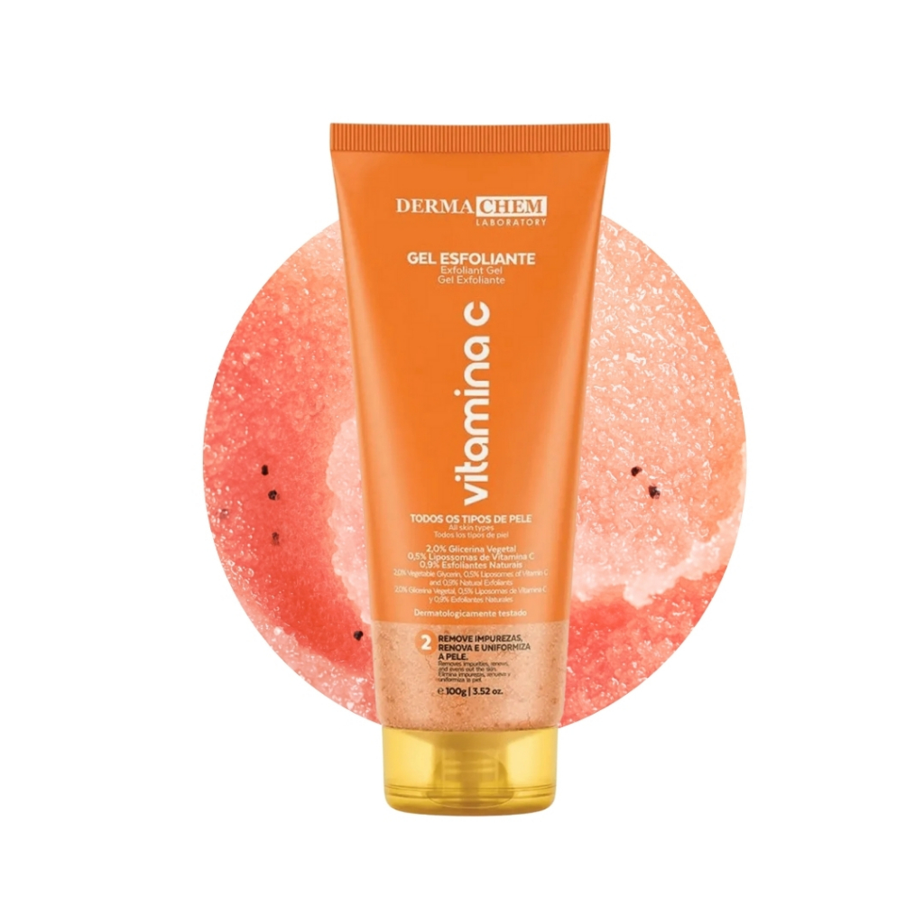Esfoliante Facial Vitamina C Dermachem 100g Pele Limpa e Renovada em Oferta na Shopee