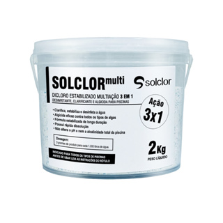 Cloro para Piscina 3 em 1 Solclor Balde 2 Kg – Alto Rendimento em Oferta na Shopee