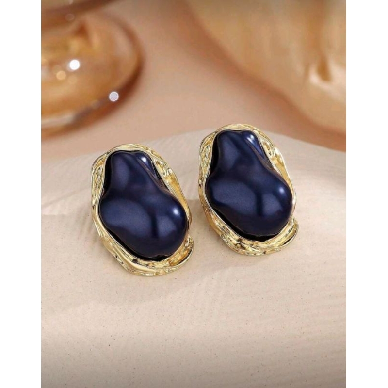 Brinco Gota Retrô Vintage Festa Casamento Formatura Verde Preto Roxo Pérola Azul Lavanda Âmbar em Oferta na Shopee