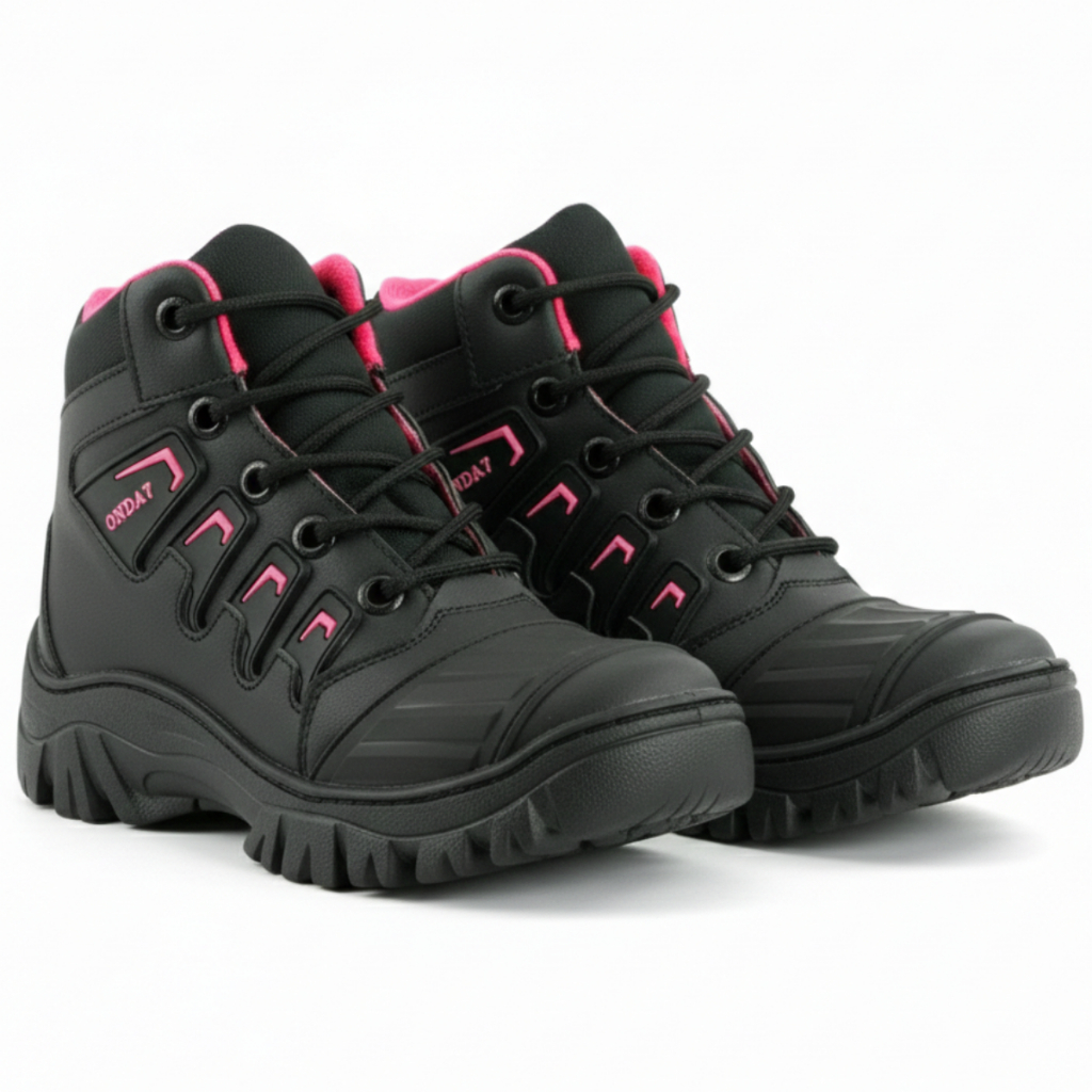 Bota Feminina de Trilha Coturno Adventure Cano Médio Blaqueado Antiderrapante