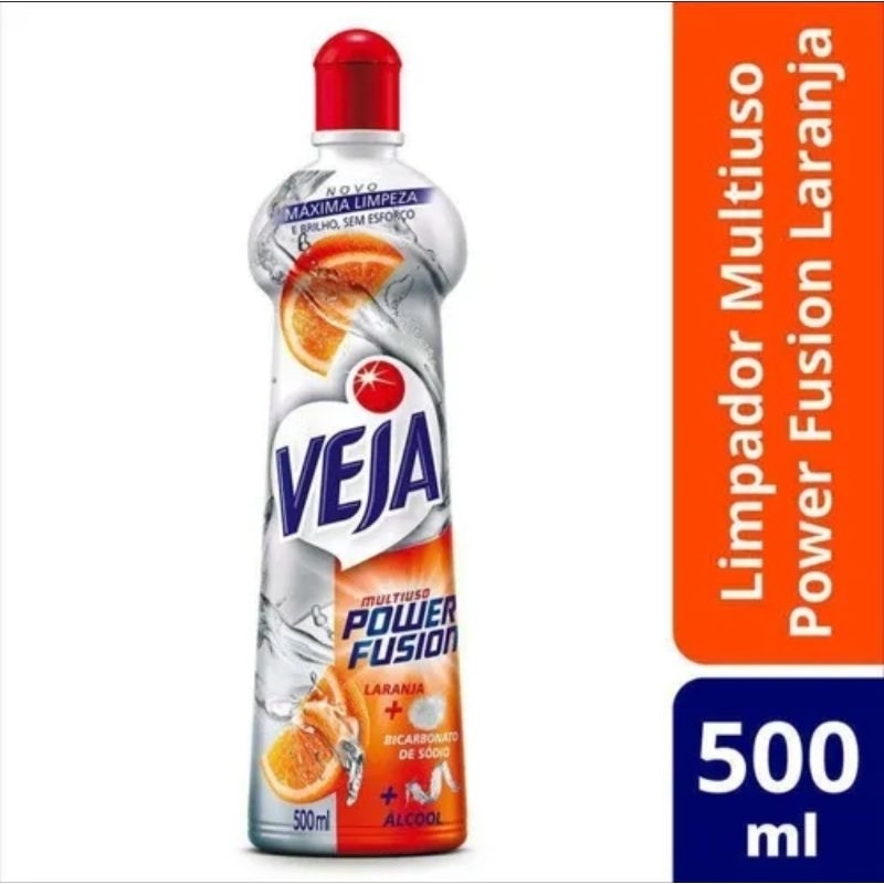 Limpador Multiuso Veja Power Fusion Laranja 500ml - Limpeza Poderosa, Brilho e Secagem Rápida em Oferta na Shopee